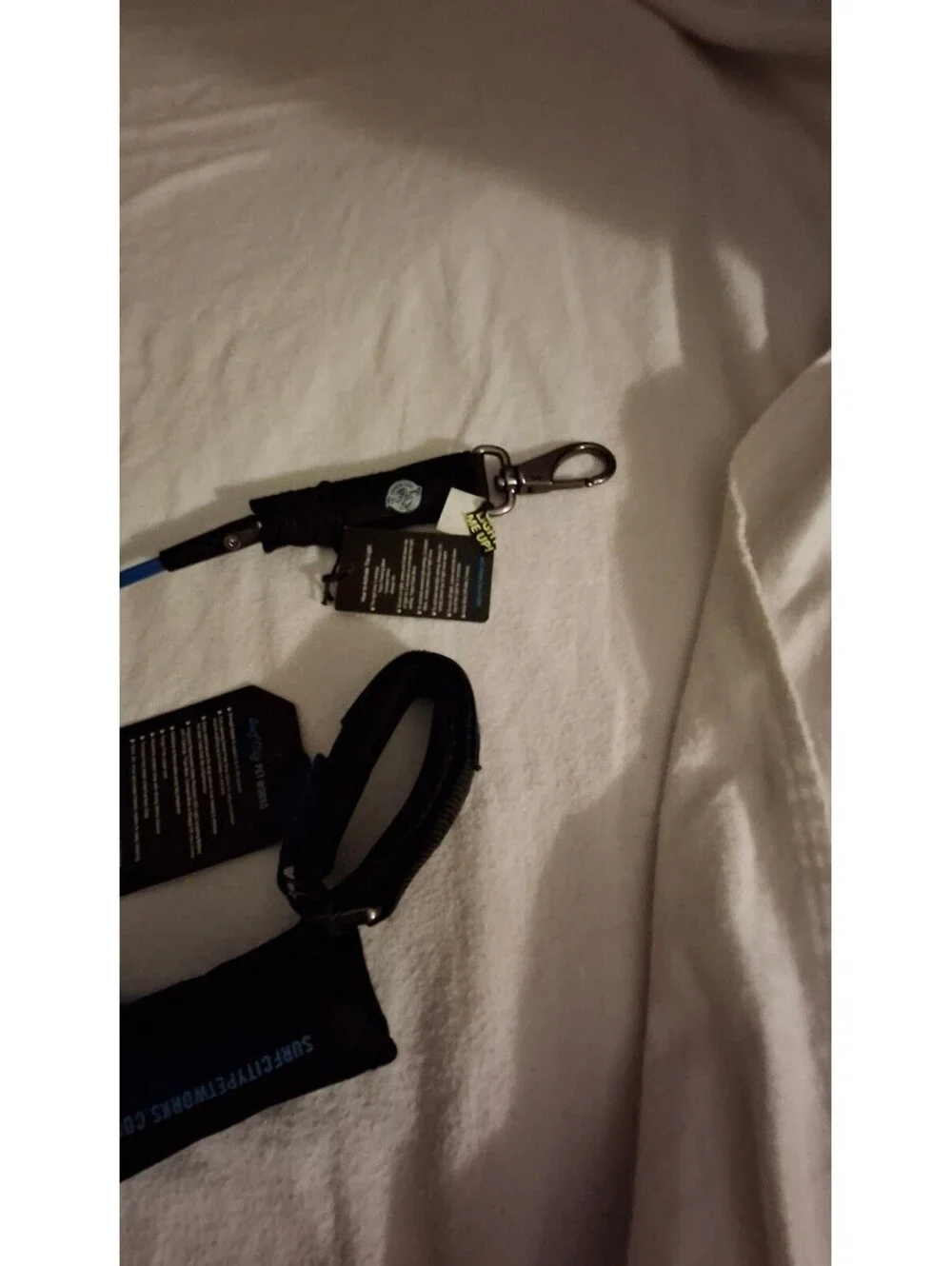 NWT Surf City Pet Works Hands-Free Coiled Bungee Dog Leash with LED Light  &